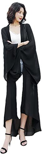 Sommer Frauen Lange Chiffon Strickjacke Einfarbig Damen Schal Lose Dünne Maxi Mäntel