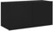 vidaXL TV Wandschrank, TV Schrank mit viel Stauraum, Wandmontage Fernsehschrank mit LED-Leuchten, Hängeschrank TV Möbel Ständer, Modern, Schwarz