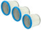vhbw 3x Faltenfilter kompatibel mit Bosch GAS 14-20 RFB, GAS 12-50 RF Staubsauger - Patronenfilter, Blau Silber Weiß