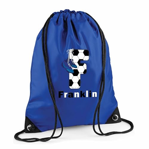 Personalised PE Kit & Football Bag: Football Drawstring School Bag for Kids - Girls & Boys PE Bag, Football Bags, and Kids Drawstring Bag