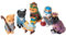 Stibzeup Cat Nativity Set 6PCS Simulation Cat Nativity Scene Funny Halloween Ornament Nativity Scene Resin Sculpture Nativity Animals for Collectibles Decoration