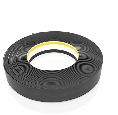 DQ-PP FENSTERLEISTE – 5m Länge – 50mm Breite – 1,5mm Stärke – Anthrazit – Flachleisten Kunststoffleisten Profileleisten Abschlussleisten