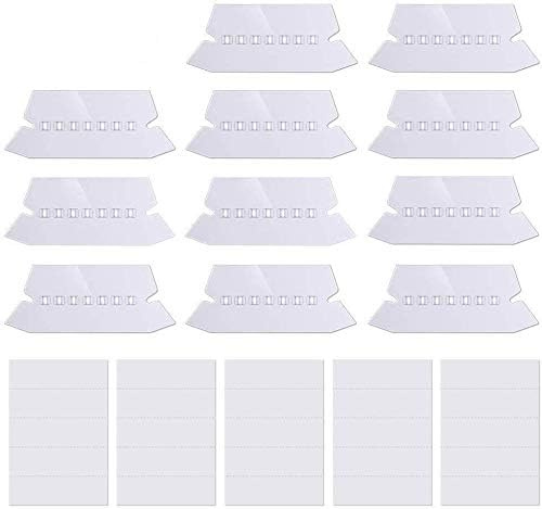 100 pestañas e insertos de archivo de suspensión, pestañas de plástico transparente para colgar archivadores, pestañas reposicionables, etiquetas de nombre de archivo para identificación rápida,