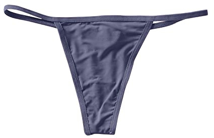 Générique String Sexy De Pute Ficelle G-String Femme Chic Couleur Unie Tanga Coquine Hot Imprimé pour Femmes Grande Taille Mini Micro G T-Back Lingerie sous-Vêtement (Gris,M)