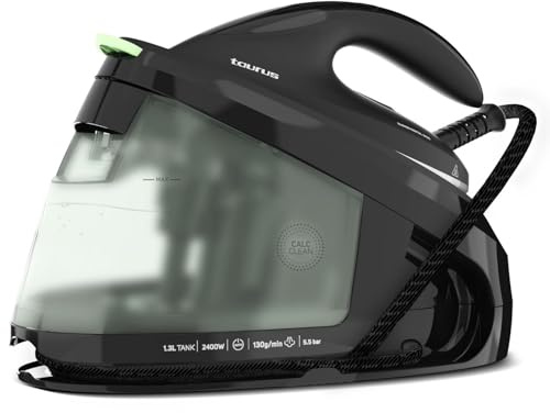 Taurus – Centro de Planchado Sliding Digital 2400, Suela Ultra X-Slide, Vapor 130g/min, Planchado Vertical, Panel Digital, Antical, Antigoteo, Apagado Automático, Depósito Extraíble