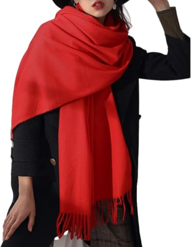 DURINM Bufanda Mujer Elegante De Invierno Chal De Cachemira sintética para Mujer Invierno Chal Fiesta Bufanda y chal adecuada para vestido de noche, bufanda 180 x 70 cm