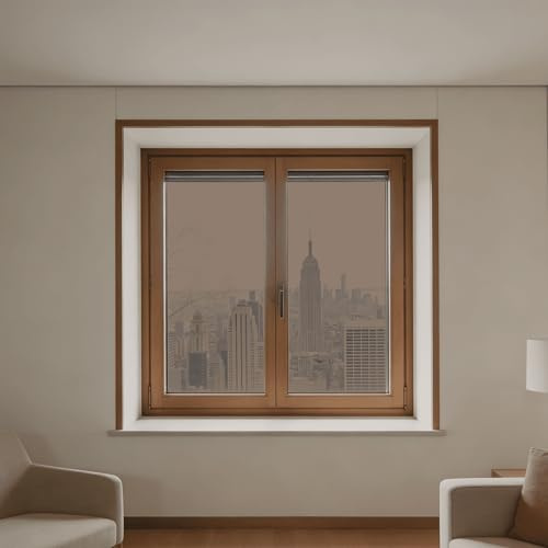 Vinilo Espejo para Ventanas 60 x 90 cm Privacidad Protege del Sol Lámina de Espejo para Ventana Protección Visual para Hogar, Oficina, té de Plata