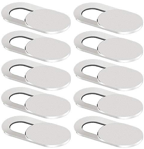 REY [10 Pièces] Webcam Cover, Cache Camera Ultra-Mince pour Tablettes, Ordinateur Portable, PC, Smartphone - (Blanc)