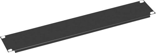 VALUE Plaque d'obturation 19 Pouces 2 U, Noir