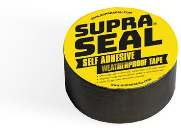 Supraseal - Duct Tape, Heavy Duty Roof Sealant, UV Resistant and Waterproof Tape, Outdoor Use and Indoor, Multipurpose for Leaks, Pipes, and More, Durable Butyl Gaffer Tape (Grey) (50mm x 5m)