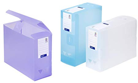 Viquel - Lot de 8 boites de classement en plastique - Lot 8 boites à archive grande capacité - Boites de assorties Propysoft - Dos de 60 mm