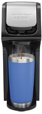 Hamilton Beach FlexBrew Single Serve Coffee Maker, Coffee Machine Compatible with Pod Packs and Grounds, Black Next Gen (49900)