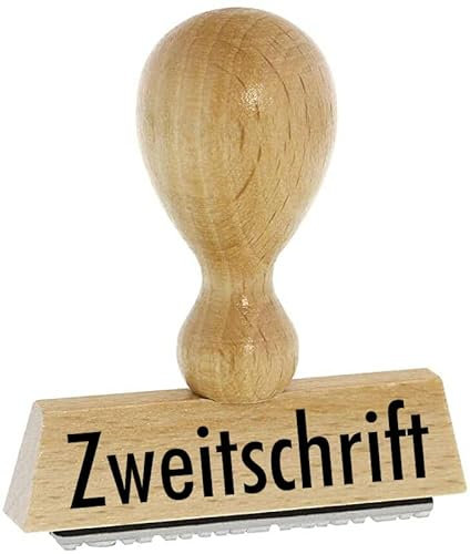 Lagerstempel – Zweitschrift von Kaufhaus2010 Buchenholzstempel – Lagertextstempel zur Kennzeichnung von Rechnungen und anderen Dokumenten 4 cm lang