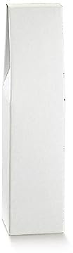 Generico 10X BIANCO ECONOMICO 9x9x37 cm Scatola PORTABOTTIGLIE VINO 1 posto | 10 scatole porta bottiglia bianche per eventi matrimoni
