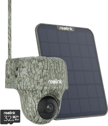 Reolink 4K 3G/4G LTE PTZ Überwachungskamera Aussen mit SIM-Karte, Wildkamera mit Bewegungsmelder Nachtsicht(No Glow), 32GB microSD-Karte, Tieranerkennung, Schnappschuss, Go Ranger PT