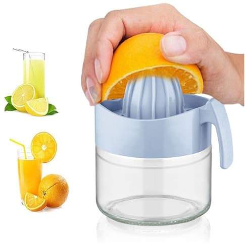 Best House | Lemon Squeezer | Manual Lemon Citrus Juicer | 300ml | WHITE | Multifunctional Glass Fruit Juicer | Lemon Lime Orange Citrus Squeezer Manual Hand Press Juice (Pack of 1)