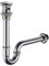 W&H Universal Siphon und Ablaufgarnitur Set mit überlauf für Waschbecken, Ablaufgarnitur Waschbecken mit Chrom POP UP Ventil, Röhrensiphon von 1 1/4 Zoll Abflussgarnitur Abfluss für Bad