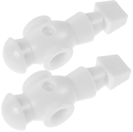 Kisangel 2 Stück Fußballmaschine-Puppe Spieler Männer Tisch Ersatz-Kickerstangen Teil Zubehör für Fußballmaschinen Kickerfiguren Harz Weiß