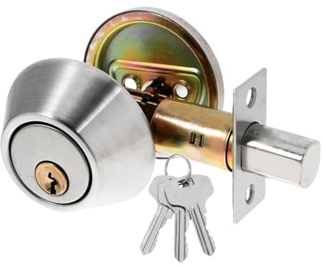 PartyKindom Hidden Door Lock Dead Bolt Lock for Interior Doors Stainless Steel Hidden Latch Secure