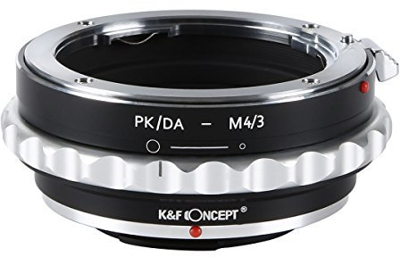 K&F CONCEPT Adattatore obiettivo fotocamera con vite concettuale per Compatibile con Compatibile con Olympus 43 E-P1, E-P2, E-PL1 e Panasonnic G1, G2, GF1, GH1, GH2 PK/DA-M4 / 3