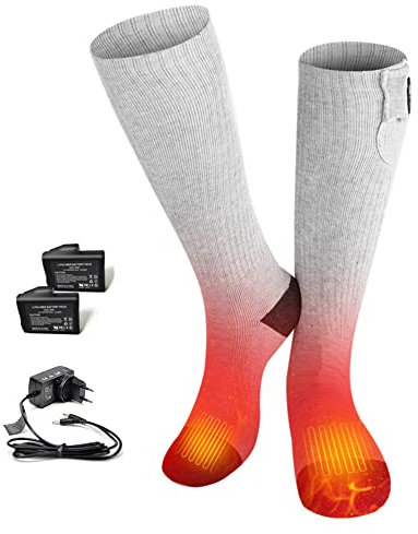 BARCHI HEAT Heizsocken für Männer und Frauen, wiederaufladbare elektrische Heizsocken, Winterfußwärmer, geeignet zum Skifahren, Radfahren, Angeln, Jagen, etc.
