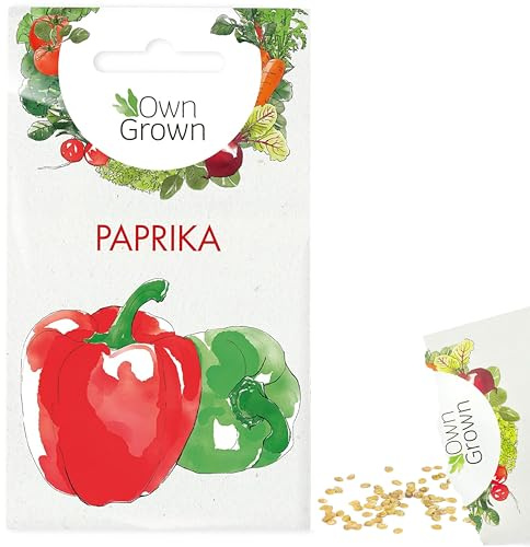 Paprika Samen: Premium Paprika Saatgut für die Anzucht von ca. 40 Paprika Pflanzen – Gemüse Samen für Garten und Hochbeet – Gemüsepaprika – Gemüse Saatgut von OwnGrown