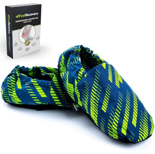 Mikrowellen Hausschuhe - Wärmehausschuhe - Aufheizbare Pantoffeln Damen und Herren mit Waschbarem Bezug, 100% Baumwolle und Lavendelduft (Sport, S/M)