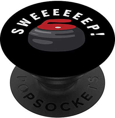 Curling Rock Curler Wintersport Curlingstein Wischen Besen PopSockets mit austauschbarem PopGrip