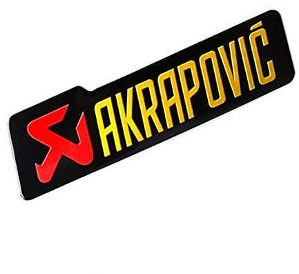 3D -Aluminium -Motorradaufkleber -Aufkleber -Aufkleber for Akrapovic -Abgas -Muffler -Auto -Moto -Dekoration (Color : 14cm Yellow)