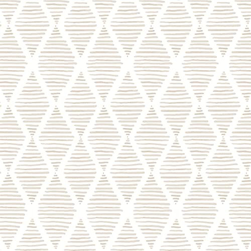 JOLIHOME Carta da Parati Geometrica Beige Autoadesiva Contatto Carta Rombo Vinile Adesivi per Soggiorno Camera da Letto Cucina Ufficio Bagno 44,5x1000cm