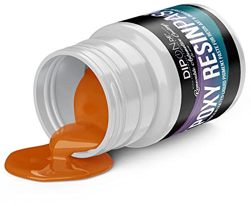 Epoxidharz Epoxy Pigment Farbpaste Gelborange ca. RAL 2000 Profi Hochpigmentierte Paste für Epoxidharz Epoxy Resin Polyurethan Kunstharz Resin Art (50 Gramm)