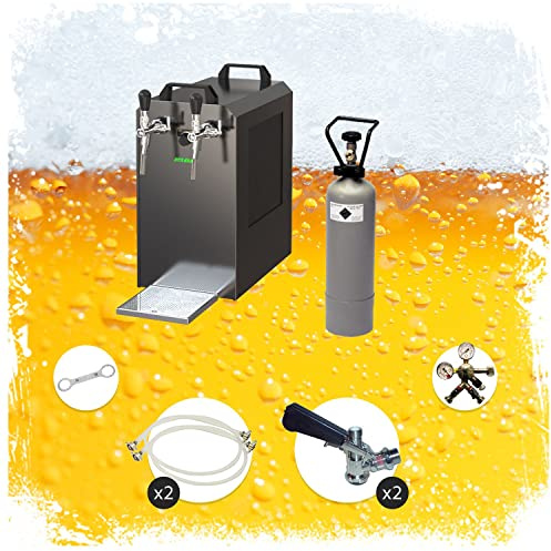 Set Completo - Spillatore Birra - Stream 80, Dispenser Birra, Macchina per Birra 2-Linee, 90 Litri/h - Dry Cooler, Keg:Senza, Keg 2:Senza