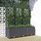 MOONAIRY Jardinière avec Treillis Gris foncé 120x40x136 cm PP,Jardinières,Jardinieres Exterieur,Bac Jardiniere,Bac à Fleurs Extérieur,Jardinieres Balcon