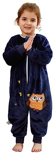 MICHLEY Flannel Baby Sleeping Bag Unisex Pajamas Long Sleeve Zipper Sack