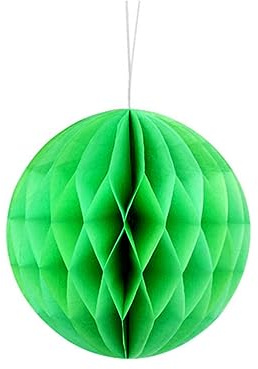 Lanterna a sfera di carta a nido d'ape Matrimonio Decorazione di compleanno per bambini Doccia Palla a nido d'ape Decorazione a sfera di fiori-Verde,4 pollici