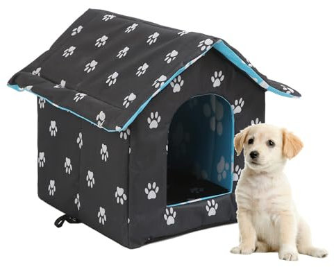 Esshogo Outdoor Cat Kennel Dog House Closed Cat Kennel Waterproof Winter Resistant Pet Bed