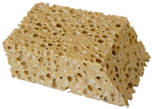 Esponja Grande, Ideal para Grandes Trabajos y Limpieza, Modelo Biselado para Llegar a Todos los rincones – Fabricado en Francia, Beige