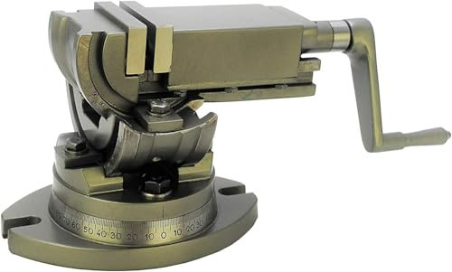 Amz931 Étau angulaire 3 voies 50 mm avec base pivotante 90° Indexation verticale