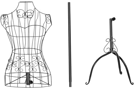 QIERF Manichino da sartoria in metallo, vintage, per negozi di abbigliamento, vetrine, centri commerciali, sartorie, grandi stand fieristici