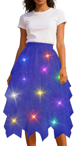 Falda de tul azul para mujer, falda de tul azul, falda azul, falda azul, tutú azul, disfraz de pavo real, pez arco iris, medusa, monstruo, falda de ballet, enagua para carnaval, disfraz, disfraz de