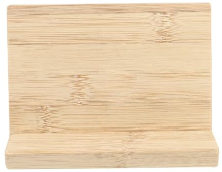 GLEAVI Tableau D'affichage en Bambou 15 Cm avec Base, Planche Vierge pour Codes de Paiement, Plaque Nominative de Bureau, Support Stable pour Exposition et Signalétique Professionnelle