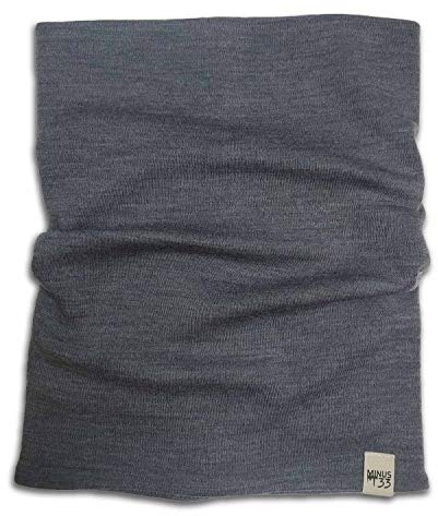 100% Merino Wool - Midweight Neck Gaiter - Skiing Neck Warmer - Winter Face Mask - Multipurpose Headwear - Charcoal Gray - Moisture Wicking Neck Wear