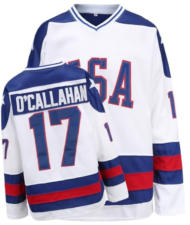 Hockey Jersey of USA 1980 Olympic Team Jerseys #17 Jack O'Callahan Stitched Letters and Numbers White S-XXXL