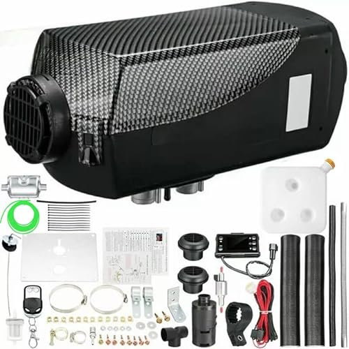 PRIJESSE 5KW Diesel Lufterhitzer, 12V 5000WDieselheizung,Luft Standheizung, Air Diesel Heizung mit Schalldämpfer, LCD Schalter für Auto RV Boote KFZ PKW LKW Wohnmobil Bus