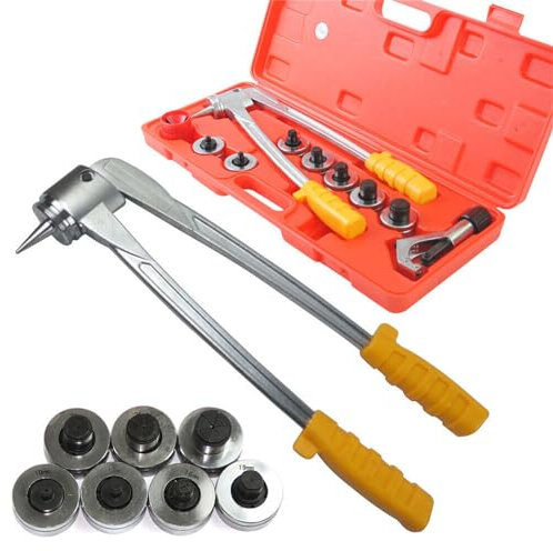 KEESUNG Manuelle Rohrexpander Satz 10-28 mm, Rohraufweiter Set mit Rohrabschneider inkl. 7 Aufweitzange Rohrexpander Rohr Rohrexpander