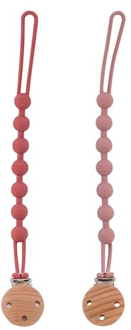 ADEGO – Lot de 2 attaches-tétines en silicone sans BPA – Clip de sécurité pour bébé, garçon et fille – Facile à nettoyer – Attache sucette durable et pratique