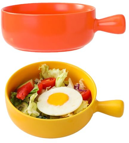 XineYuor Suppentassen mit Henkel,2PCS Suppenschalen Keramik,Suppenschüsseln,Suppenschalen,Bouillontassen,Müslischüsseln,Geeignet Für Rindereintopf,Fruchtsalat,Haferflocken,Mikrowellen Ofenfest (B)