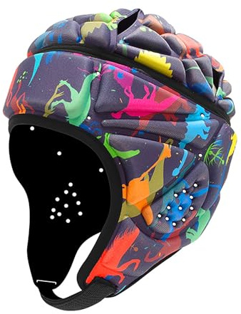 GOHASPW Rugby Helmet Youth Kids Flag Football Headgear Soft Shell Adult Head Helmet(Printed)