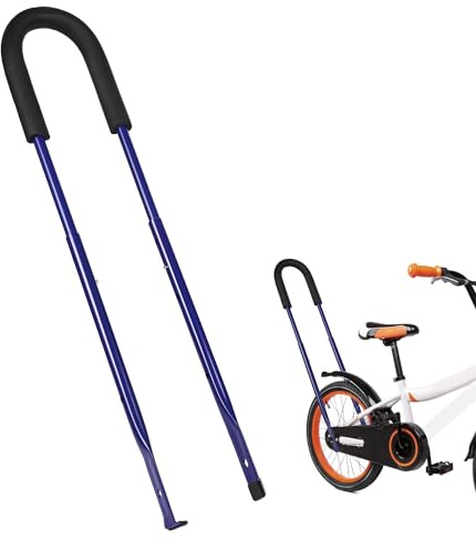 lasuroa Barra di Spinta per Allenamento per Bicicletta per Bambini, Barra di Spinta per Bicicletta Maniglia per Bicicletta Bambin Barra Spinta Bicicletta Bambini Altezza Regolabile (Blu)