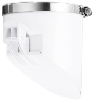 QUARKZMAN Preventor de Reflujo de Alcantarillado de PVC Núcleo Antiolor para Tubo Horizontal de 110 mm/4.3 de Diámetro Exterior en Tanques de Aguas Residuales Blanco